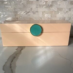 Christian Siriano Peach Jewelry Box with Teal Accent